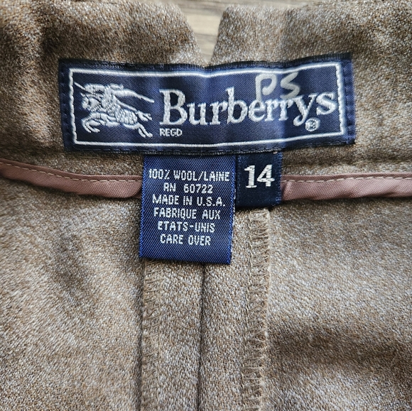 Burberrys Vintage Brown Wool High Waisted Trouser Pants - Picture 4 of 11